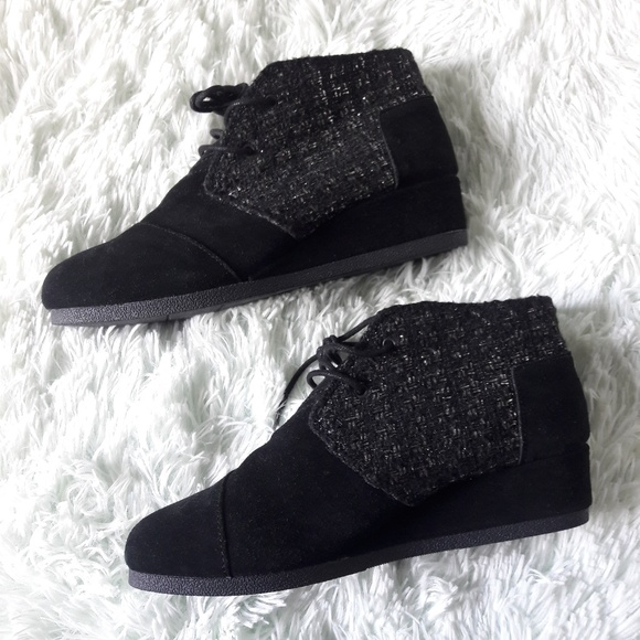 Toms Other - Toms suede shimmer wedge